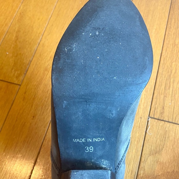 Aldo Leather Cowboy Ankle Booties Grey - Picture 8 of 10